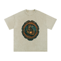 Owl Snow Washed Oversized Cotton T-Shirt