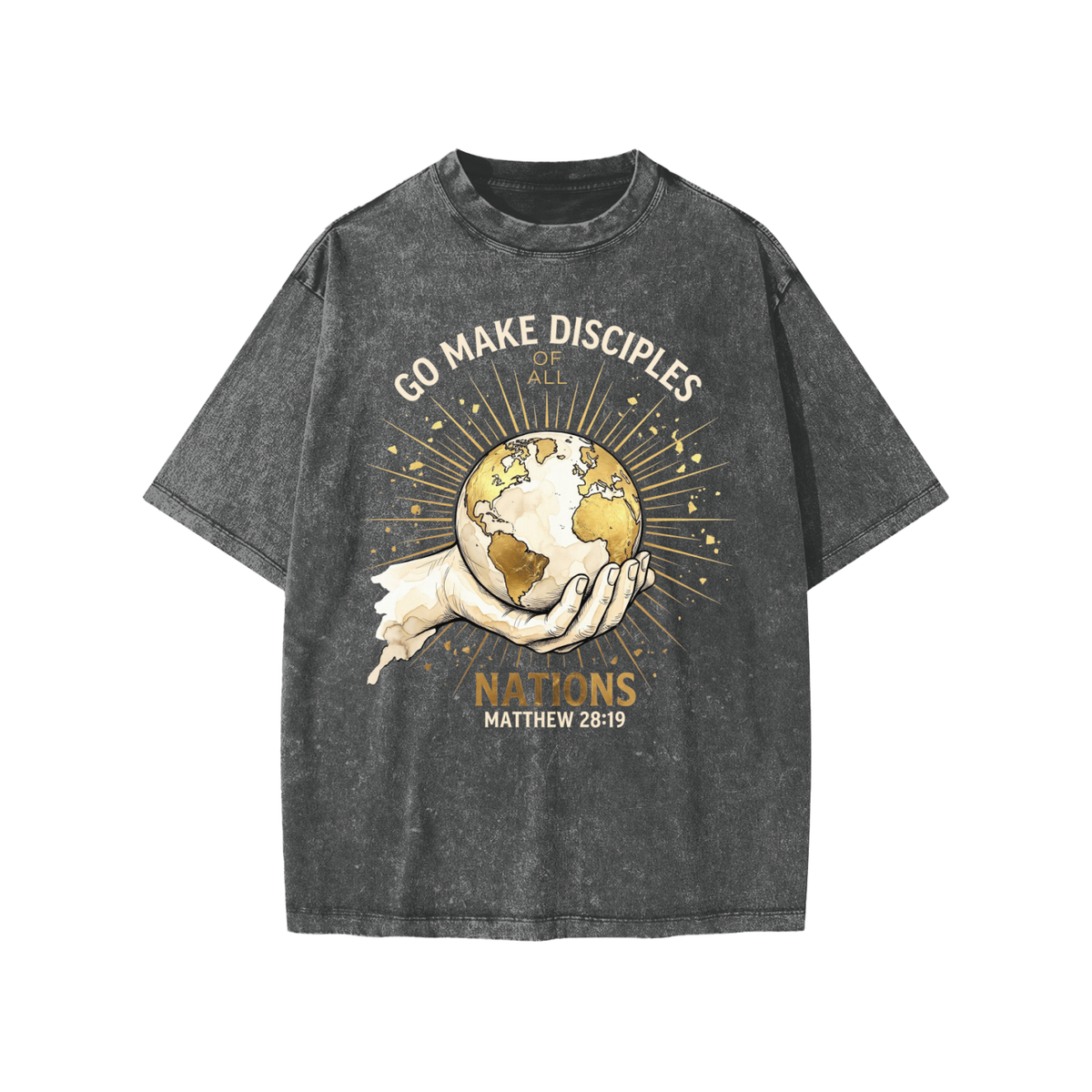 Go Make Disciples Snow Washed Kids' T-Shirt