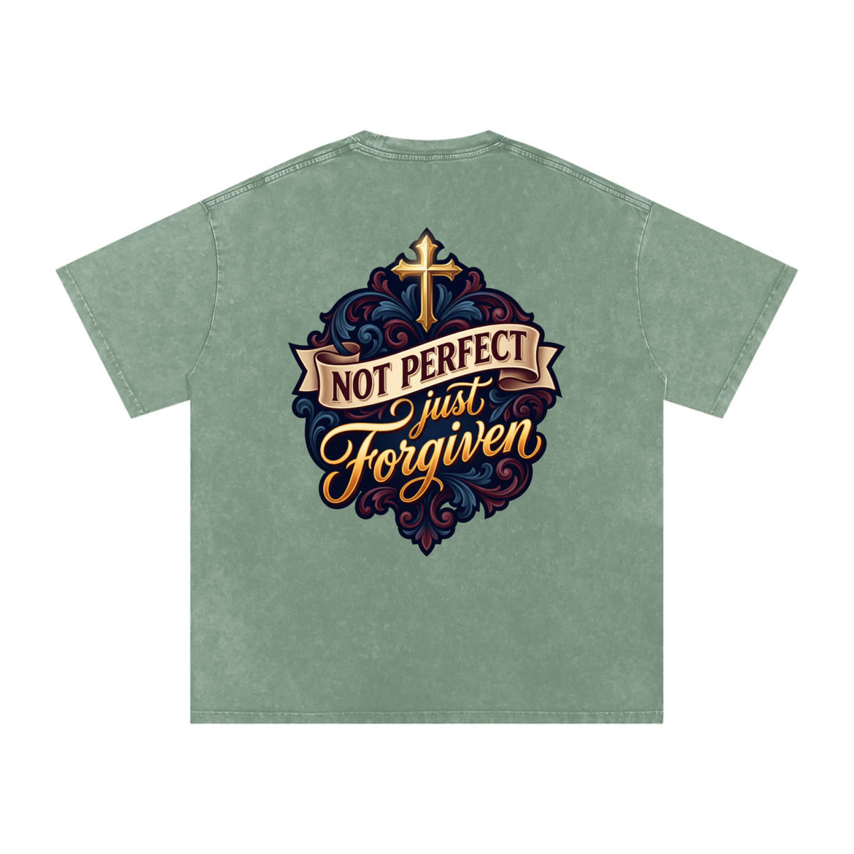 Forgiven Snow Washed Oversized Cotton T-Shirt