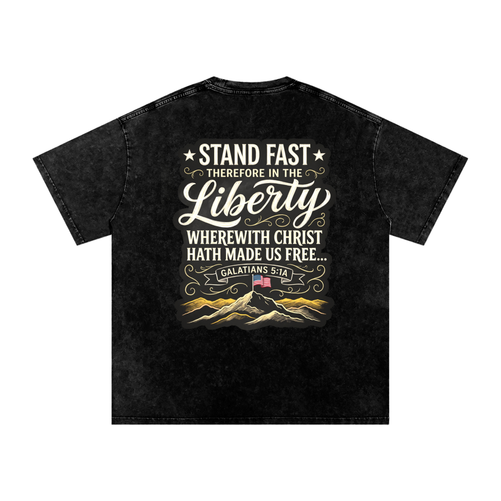 Liberty Snow Washed Oversized Cotton T-Shirt