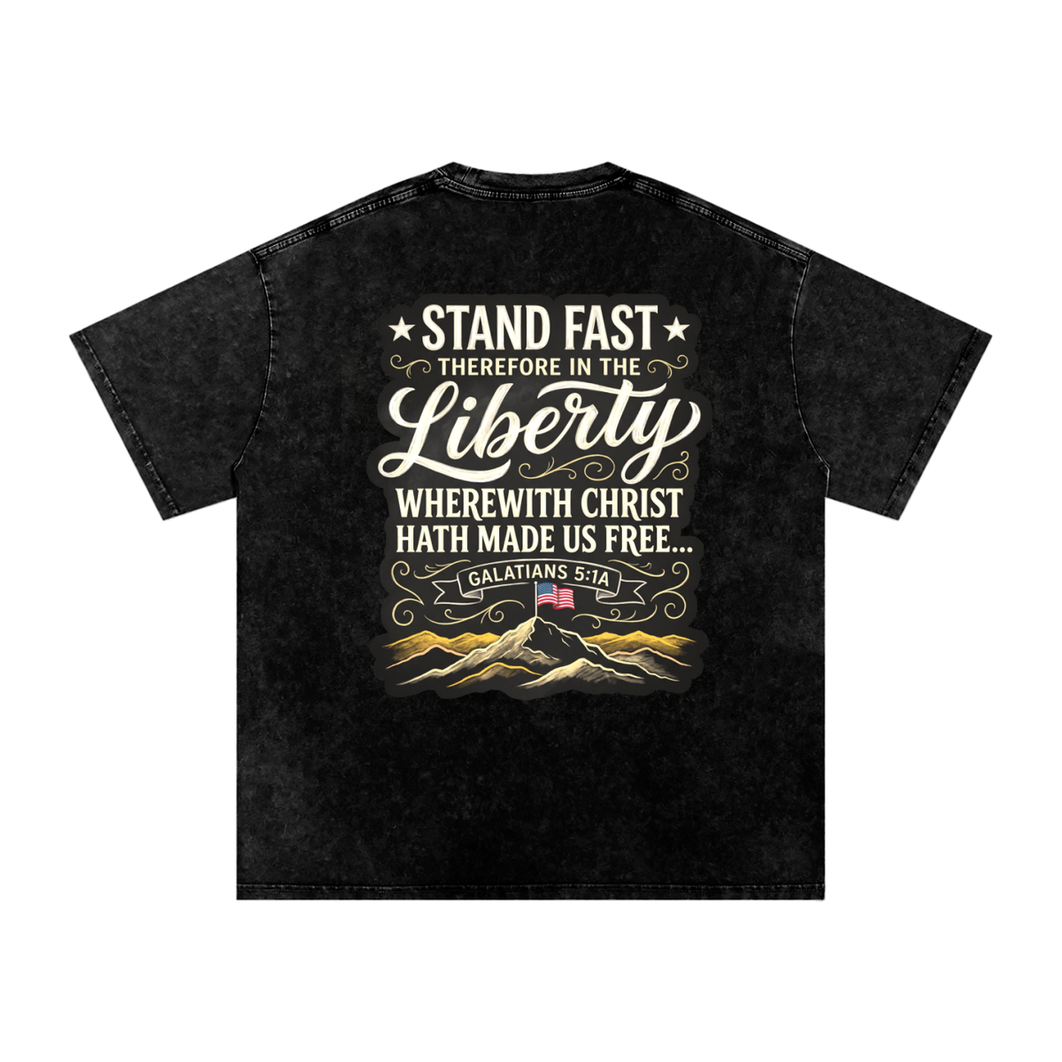 Liberty Snow Washed Oversized Cotton T-Shirt