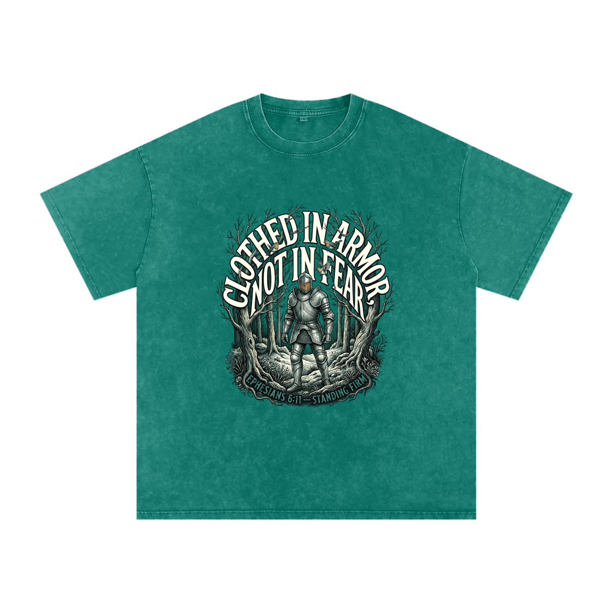 Knight Snow Washed Oversized Cotton T-Shirt