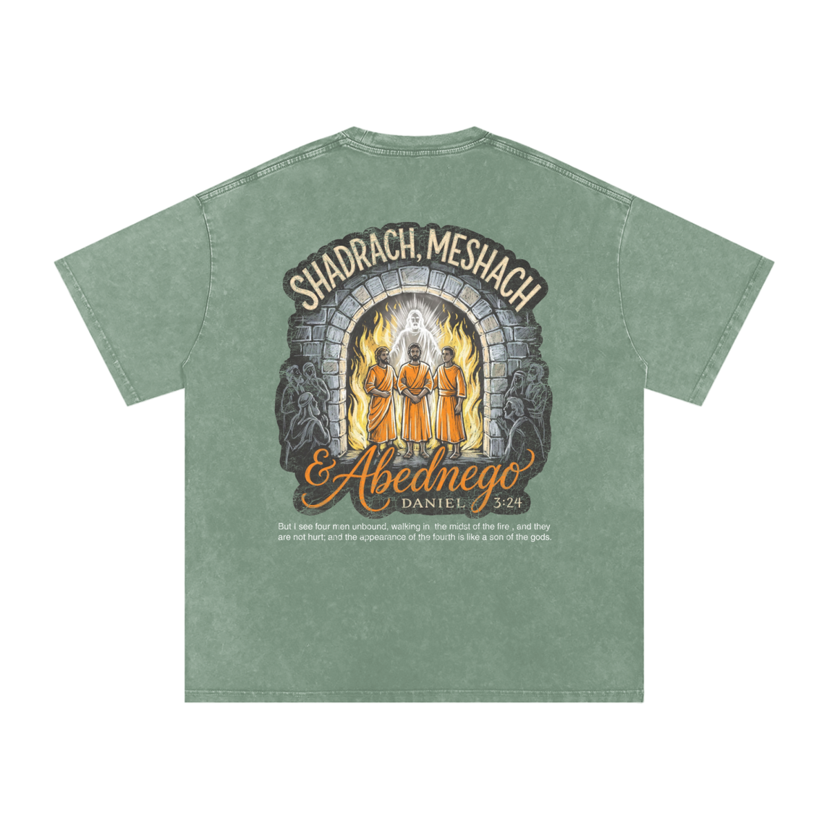 Shadrach Meshach and Abednego Snow Washed Oversized Cotton T-Shirt