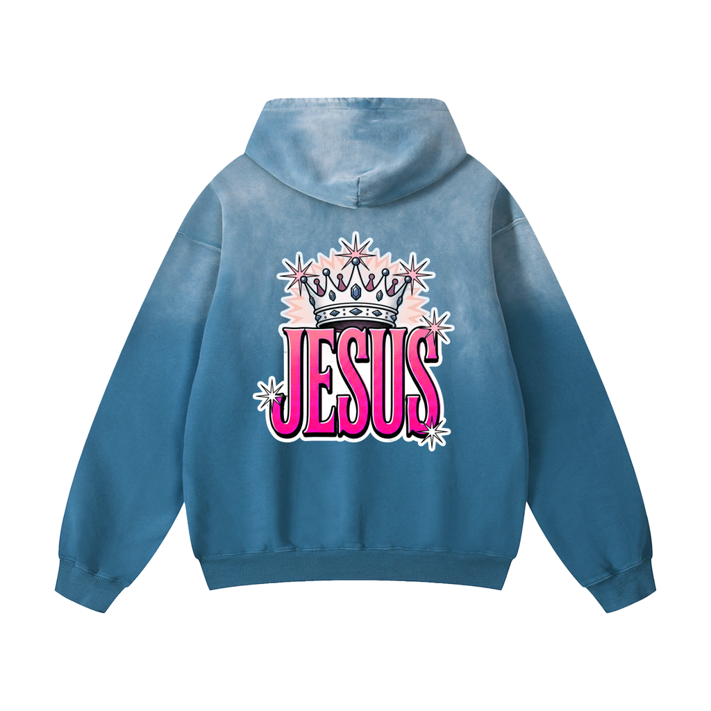 Jesus Heavyweight Sunfade Oversized Hoodie