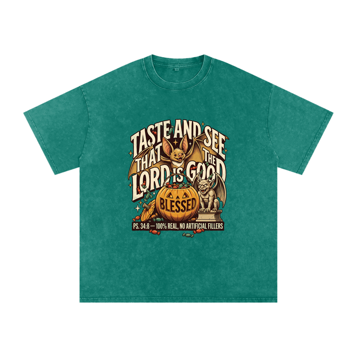 Taste Snow Washed Oversized Cotton T-Shirt
