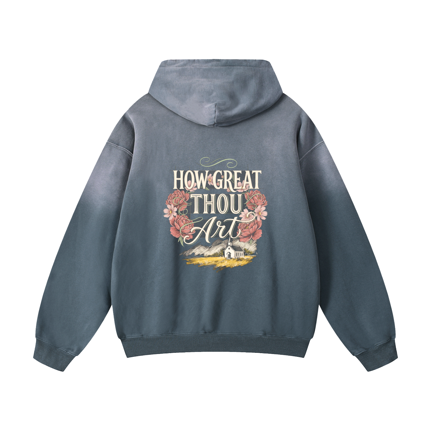 How Great Thou Art - Heavyweight Sunfade Oversized Hoodie -