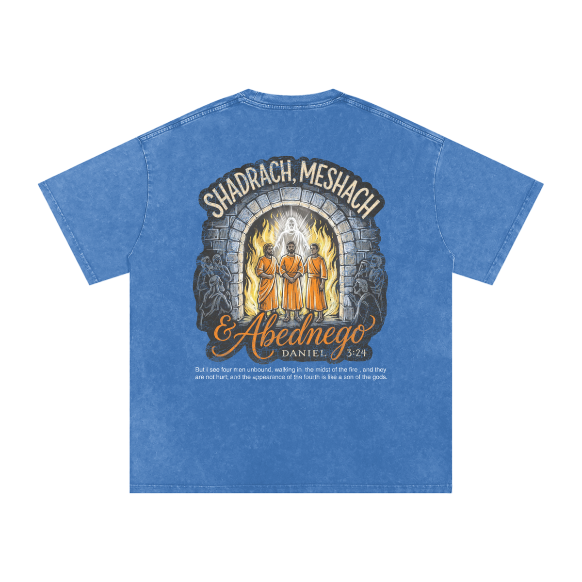 Shadrach Meshach and Abednego Snow Washed Oversized Cotton T-Shirt