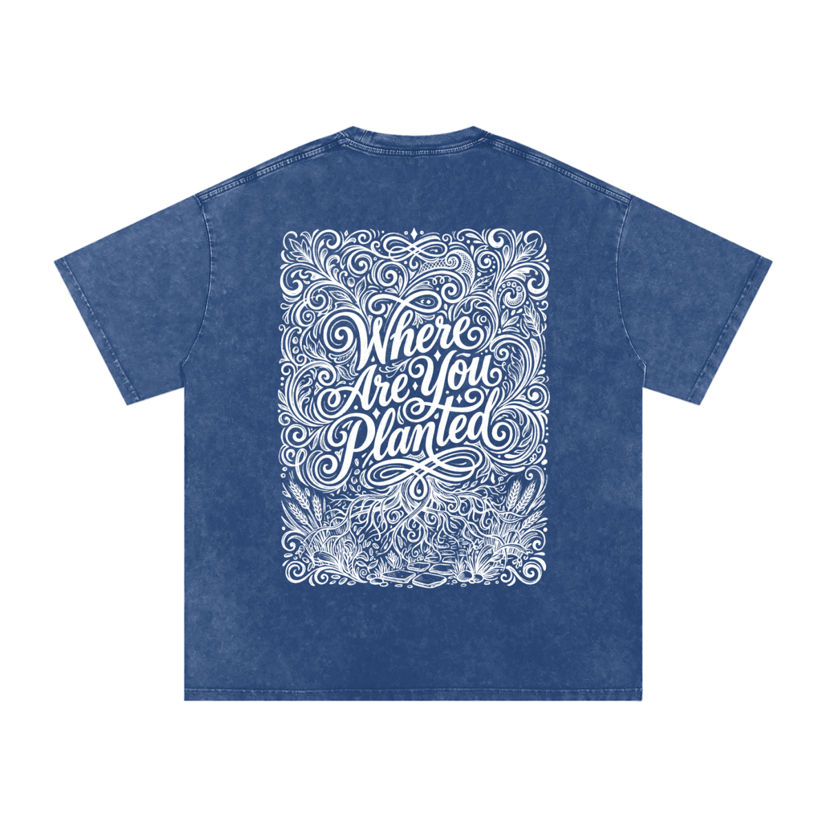 Where are you planted Snow Washed Oversized Cotton T-Shirt
