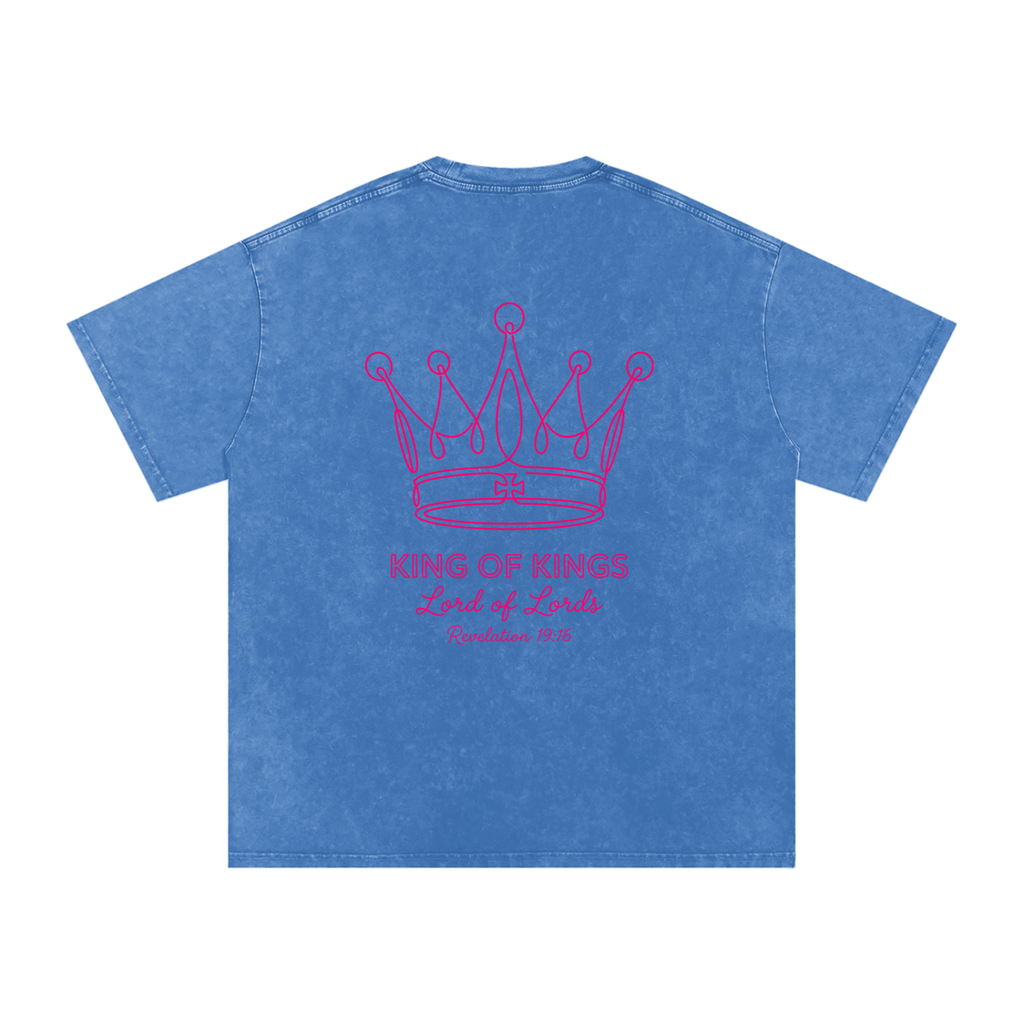 Snow Washed Oversized Cotton T-Shirt