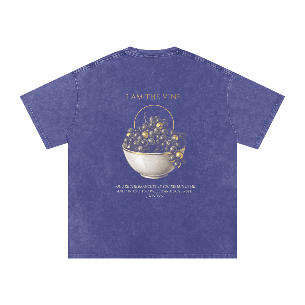 I am the Vine Snow Washed Oversized Cotton T-Shirt