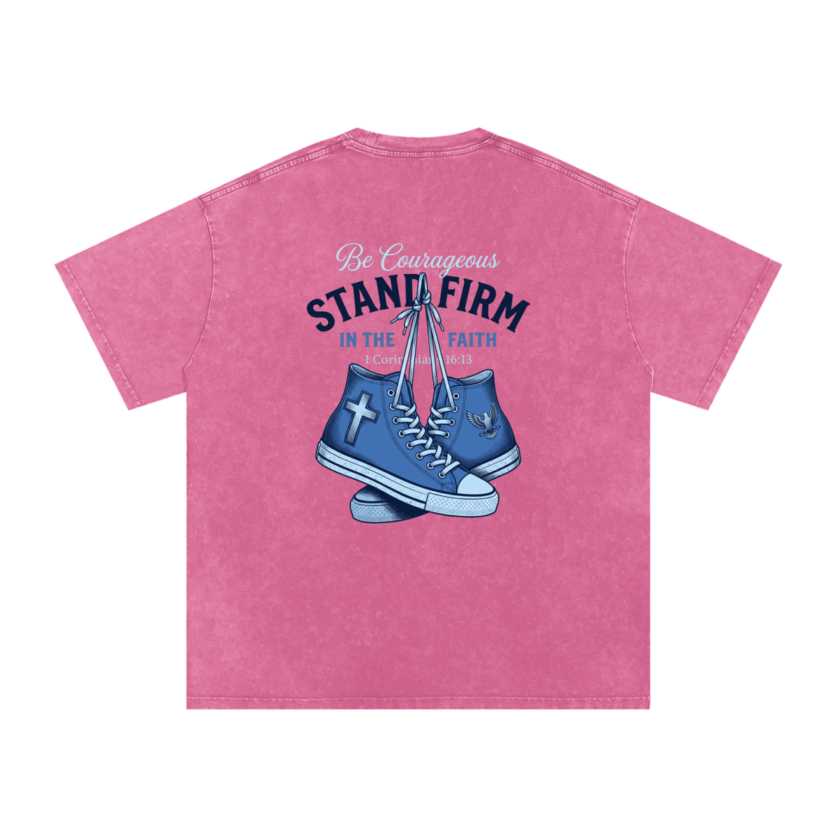 Stand firm Snow Washed Oversized Cotton T-Shirt