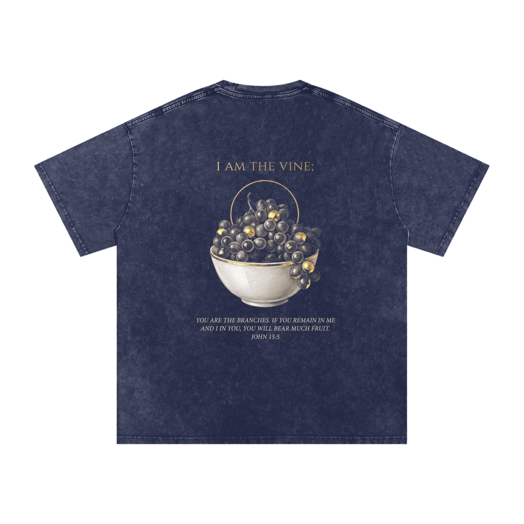 I am the Vine Snow Washed Oversized Cotton T-Shirt