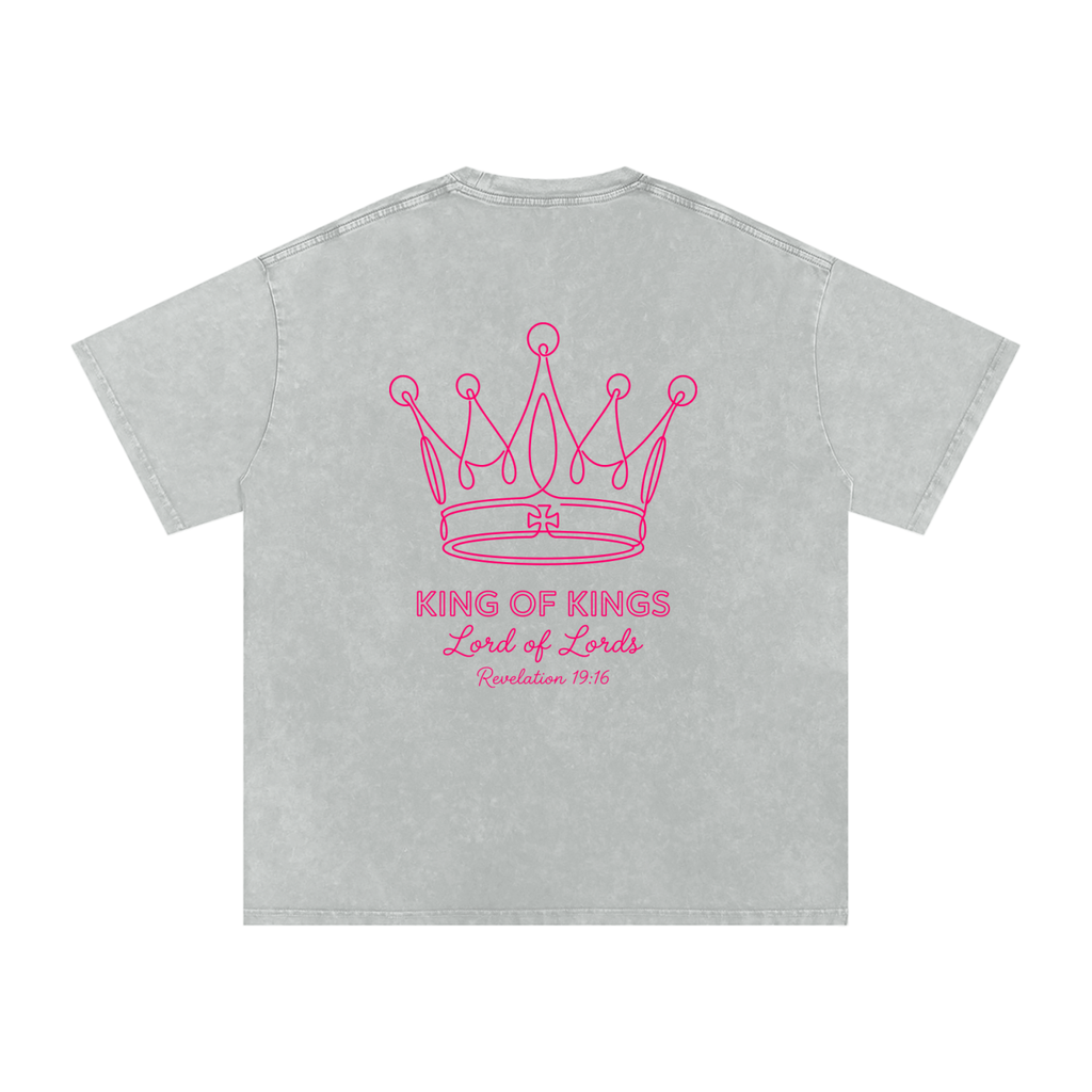 Snow Washed Oversized Cotton T-Shirt