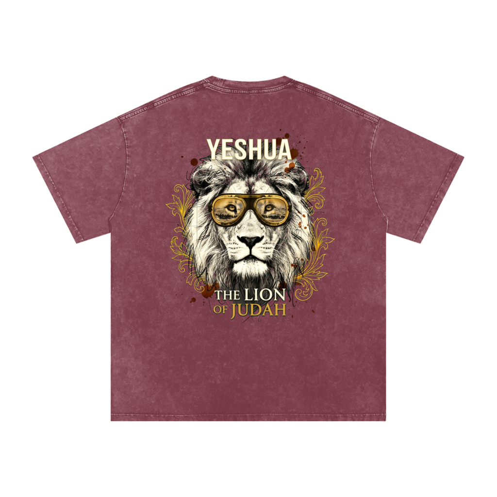 Yeshua Snow Washed Oversized Cotton T-Shirt