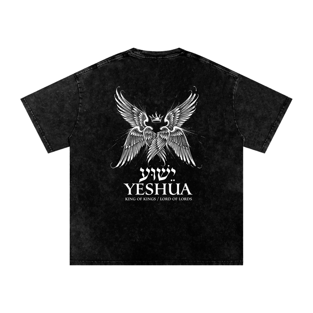 Yeshua Snow Washed Oversized Cotton T-Shirt
