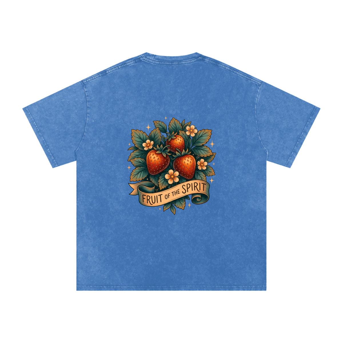 Fruit of the Spirt Snow Washed Oversized Cotton T-Shirt