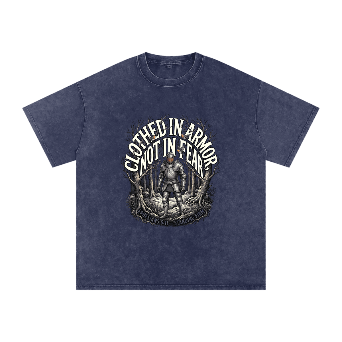 Knight Snow Washed Oversized Cotton T-Shirt
