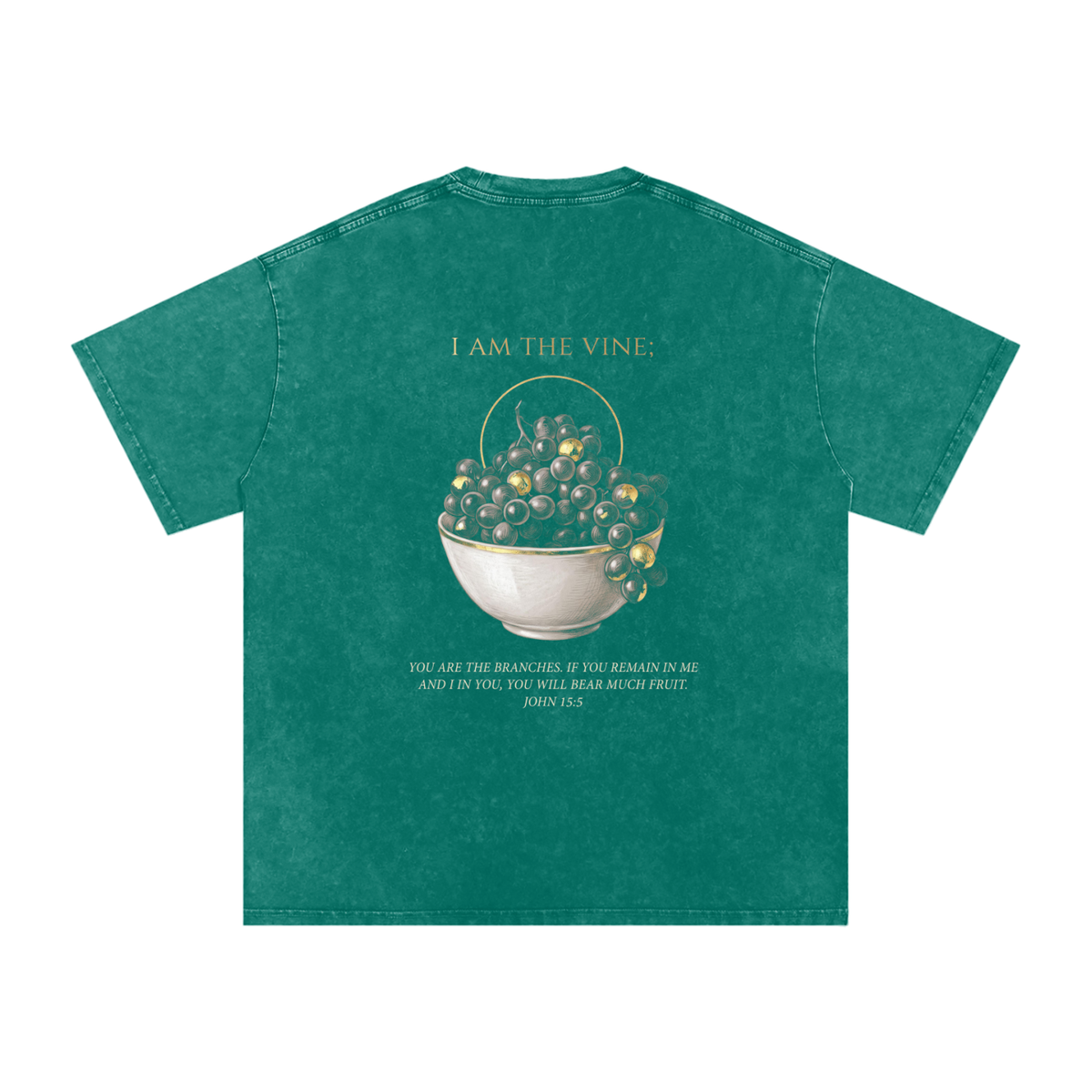 I am the Vine Snow Washed Oversized Cotton T-Shirt