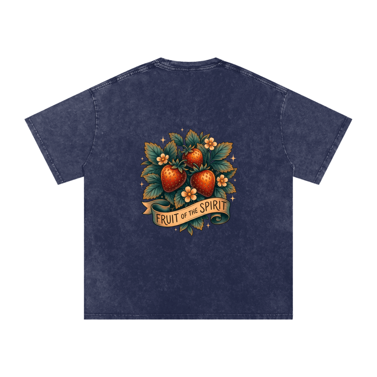 Fruit of the Spirt Snow Washed Oversized Cotton T-Shirt