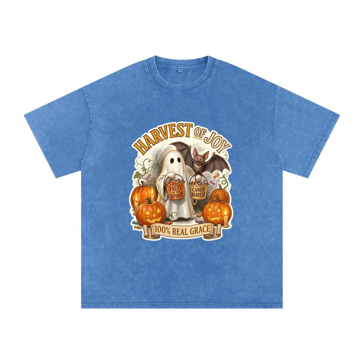 Candy Snow Washed Oversized Cotton T-Shirt