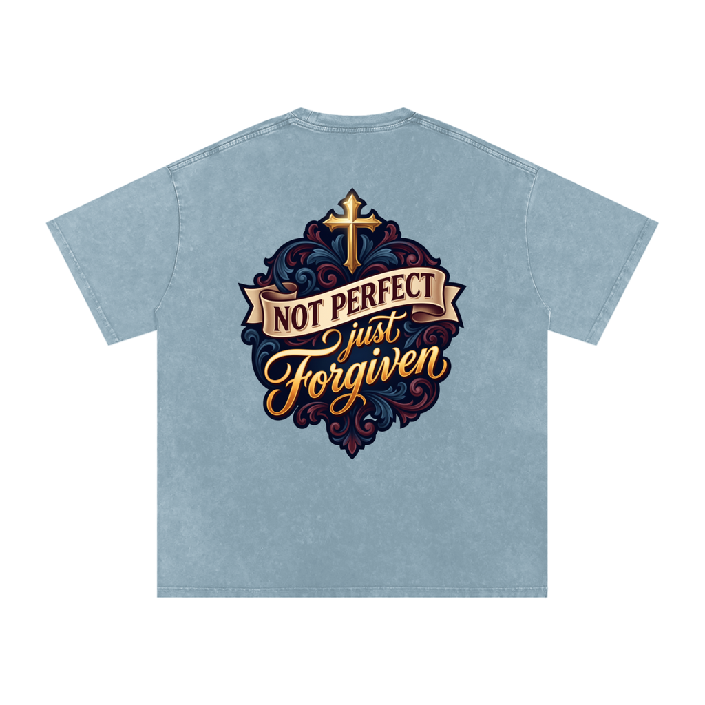 Forgiven Snow Washed Oversized Cotton T-Shirt