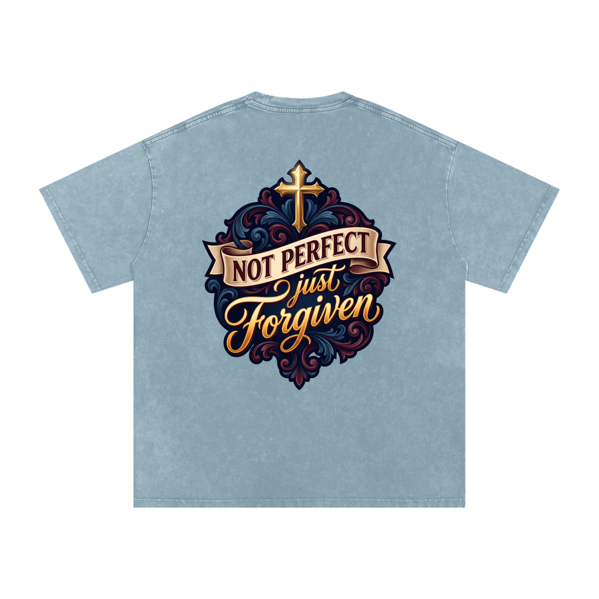 Forgiven Snow Washed Oversized Cotton T-Shirt