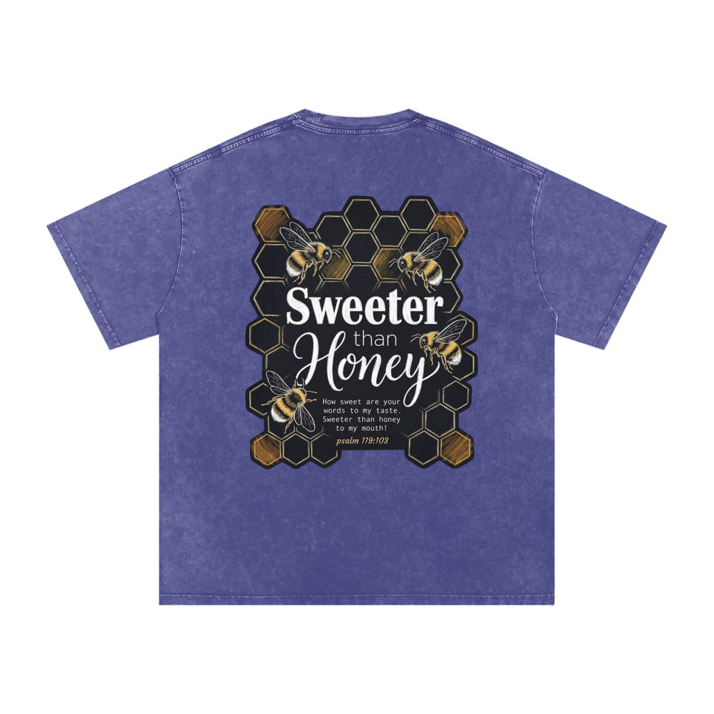 Honey Snow Washed Oversized Cotton T-Shirt