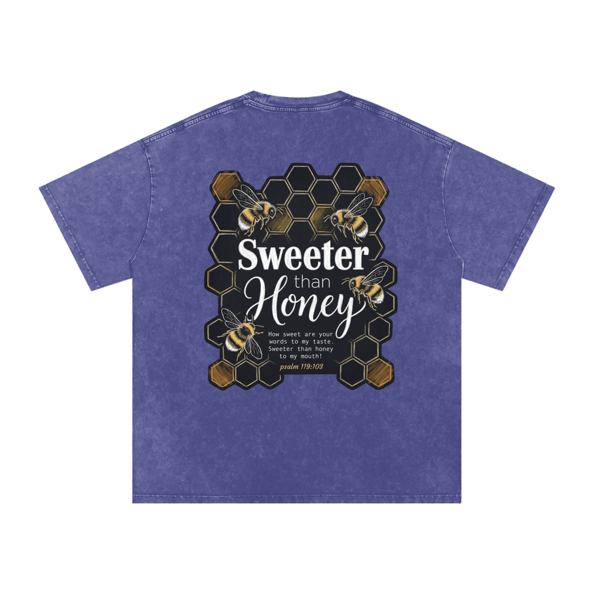 Honey Snow Washed Oversized Cotton T-Shirt