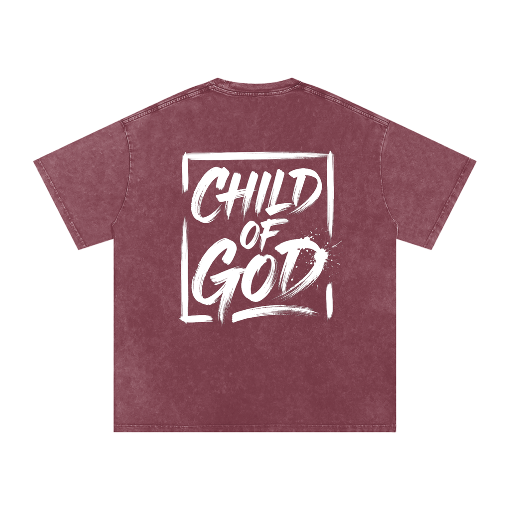 Child of God Snow Washed Oversized Cotton T-Shirt