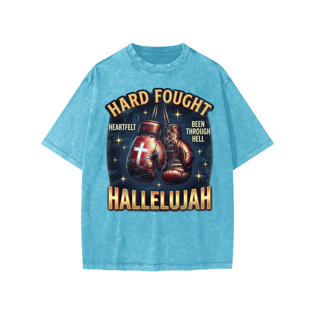 Hard fought Hallelujah Snow Washed Kids' T-Shirt