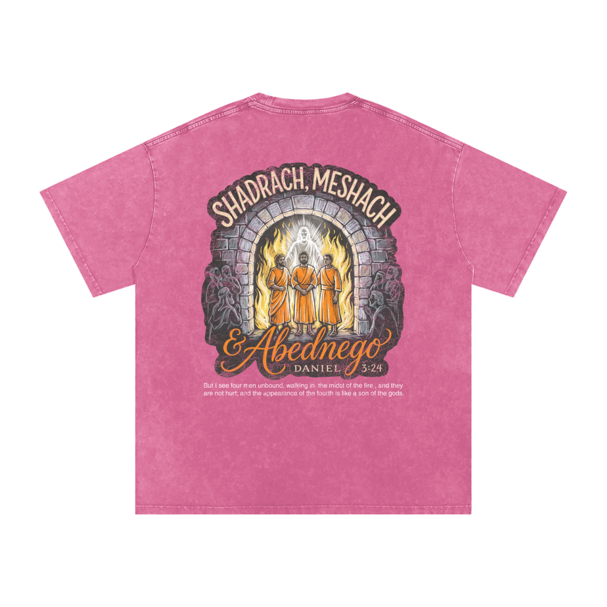 Shadrach Meshach and Abednego Snow Washed Oversized Cotton T-Shirt