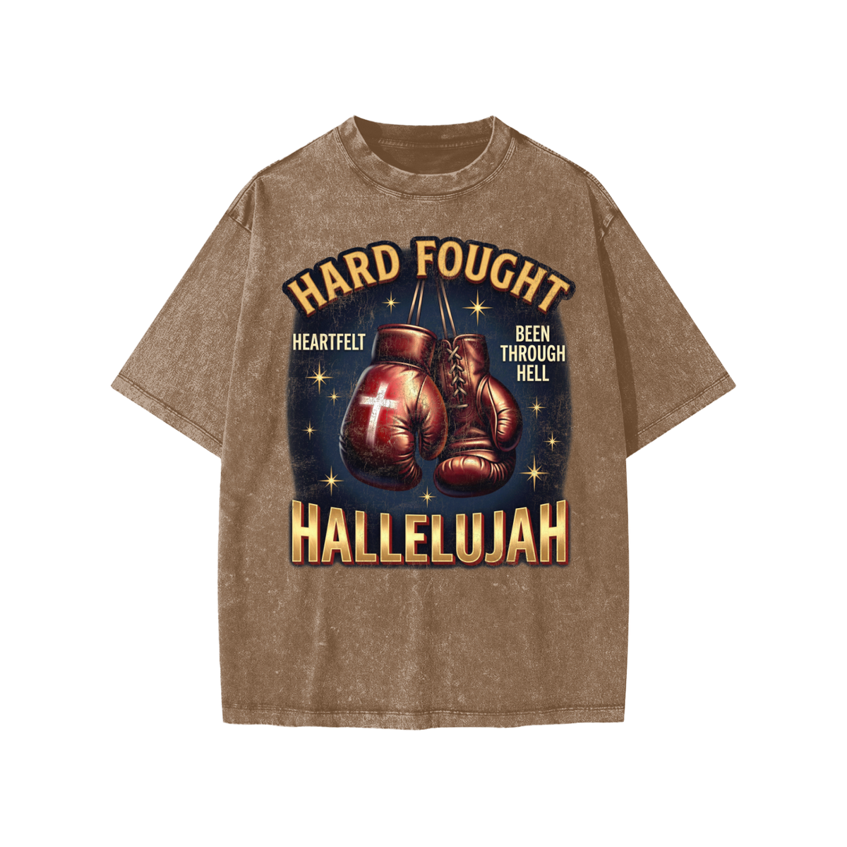 Hard fought Hallelujah Snow Washed Kids' T-Shirt