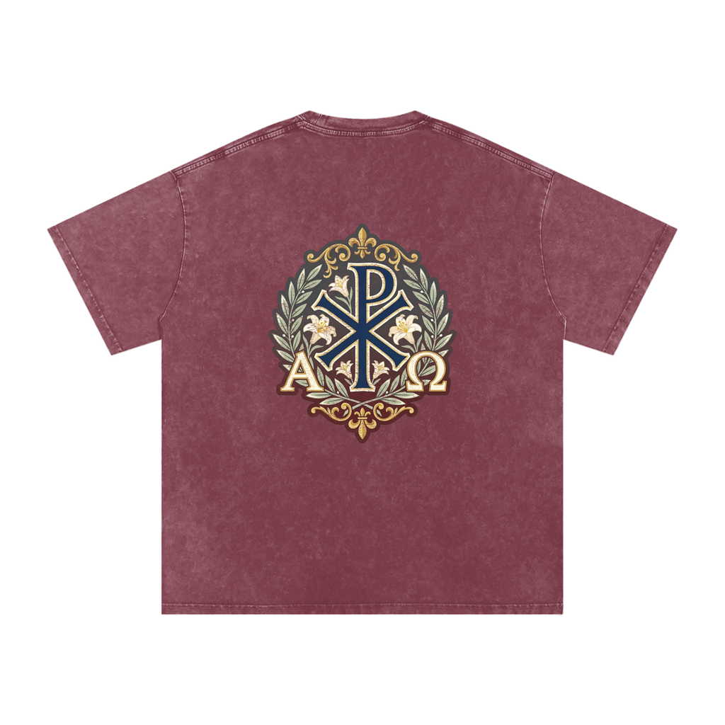 Jesus Christ Snow Washed Oversized Cotton T-Shirt
