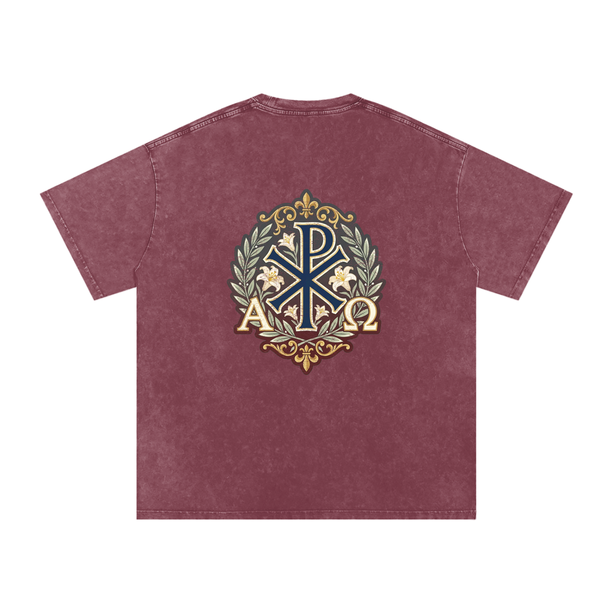 Jesus Christ Snow Washed Oversized Cotton T-Shirt