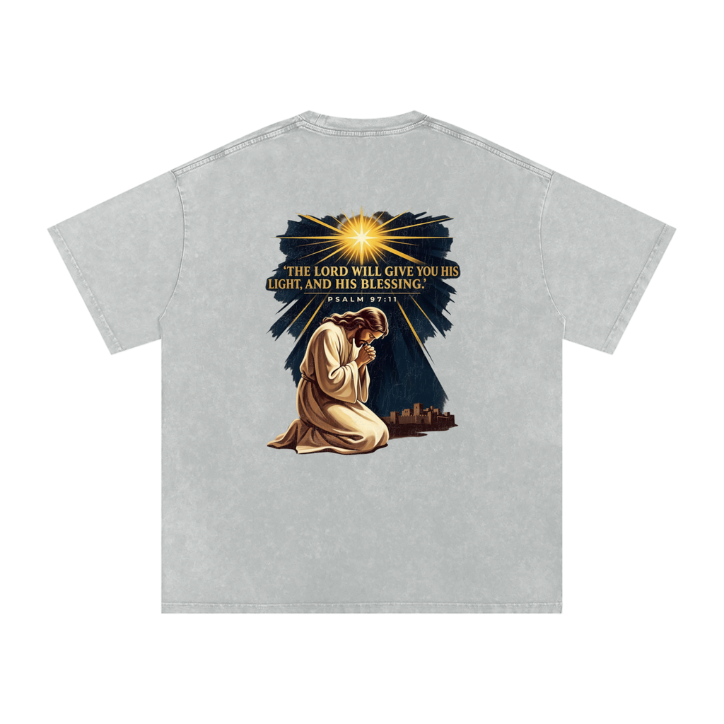 Blessings Snow Washed Oversized Cotton T-Shirt