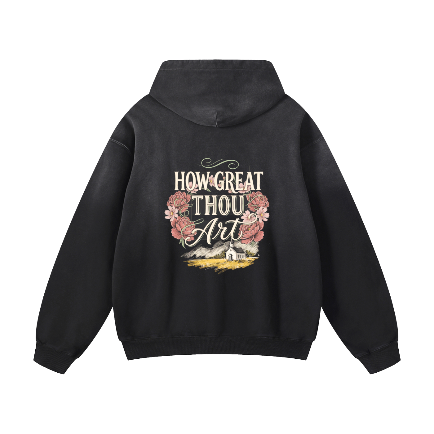 How Great Thou Art - Heavyweight Sunfade Oversized Hoodie -