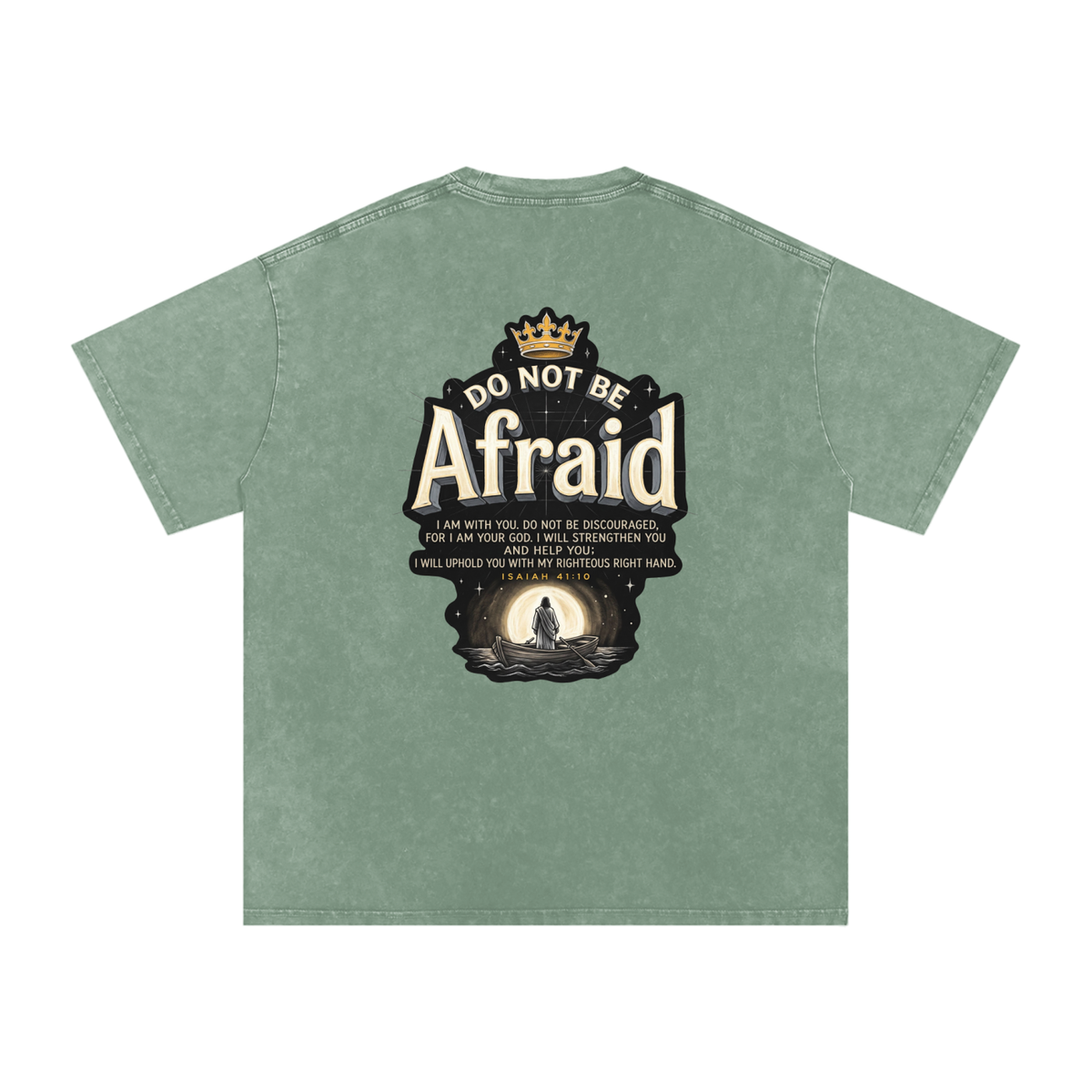 Afraid Snow Washed Oversized Cotton T-Shirt