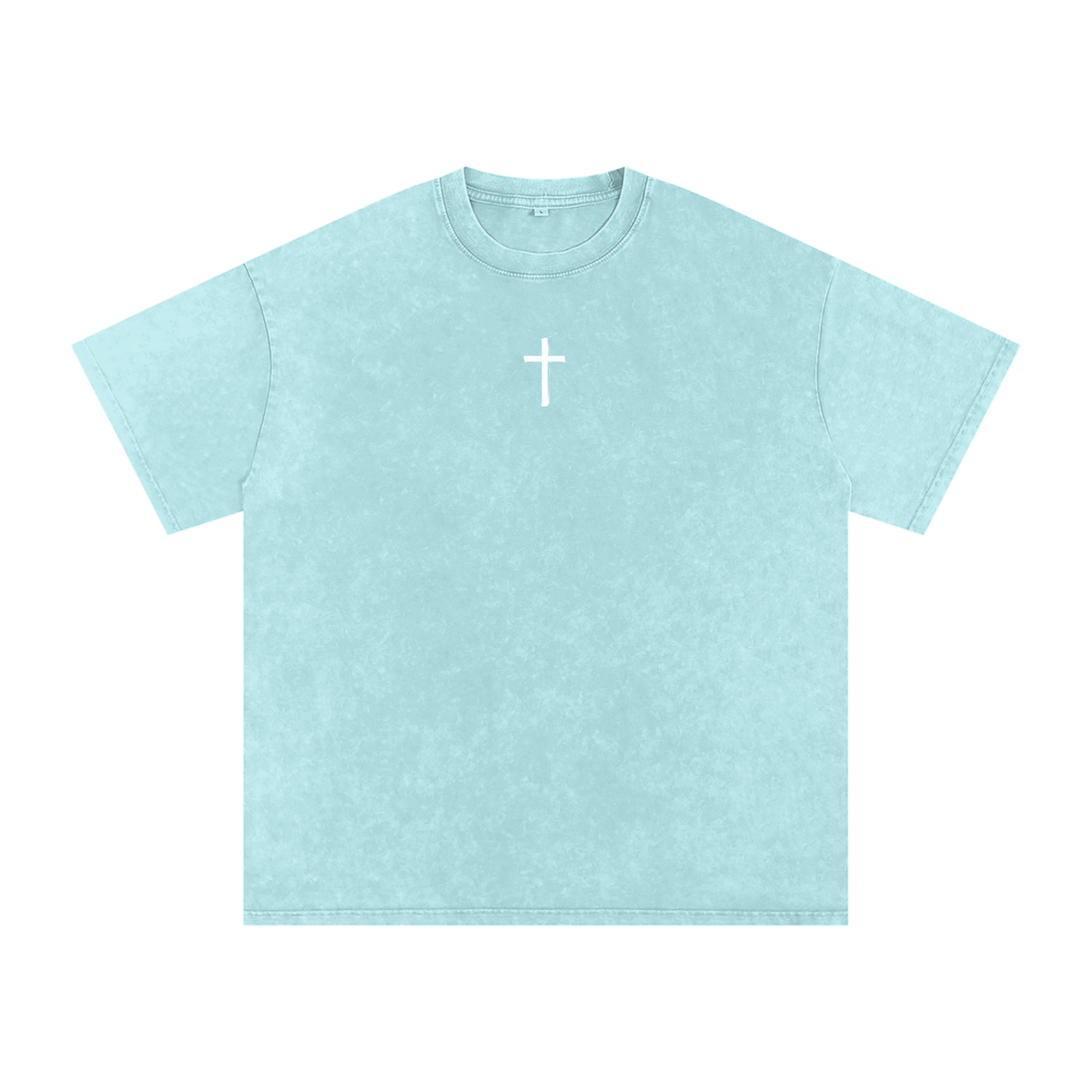 Fight the good fight Snow Washed Oversized Cotton T-Shirt
