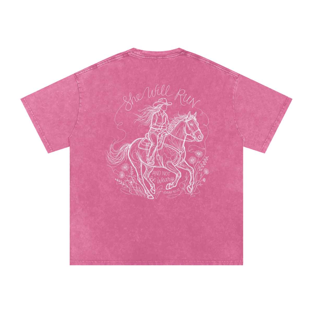 She will run Snow Washed Oversized Cotton T-Shirt