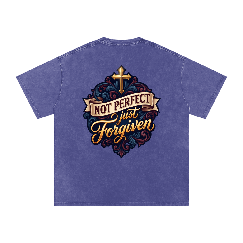 Forgiven Snow Washed Oversized Cotton T-Shirt