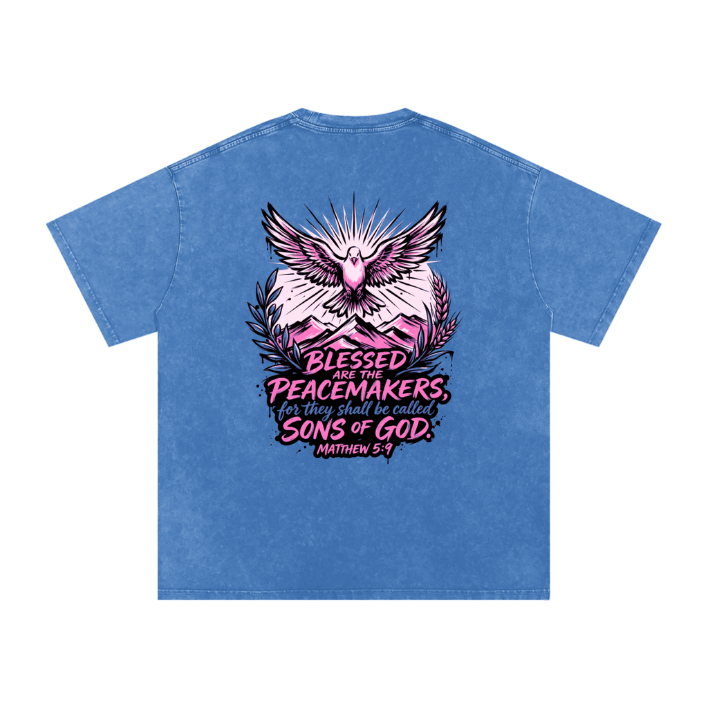 Peacemakers Snow Washed Oversized Cotton T-Shirt