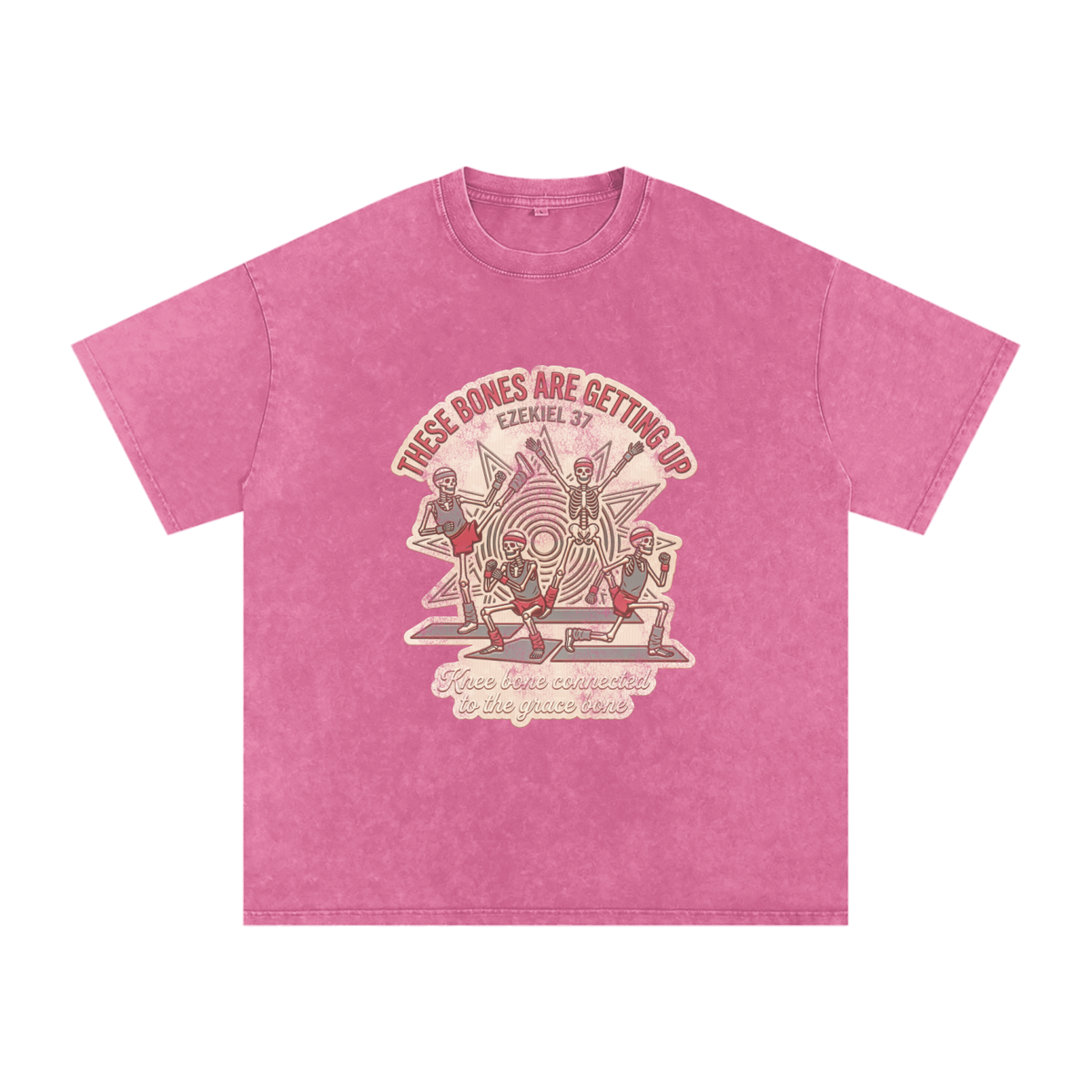 Bones Snow Washed Oversized Cotton T-Shirt