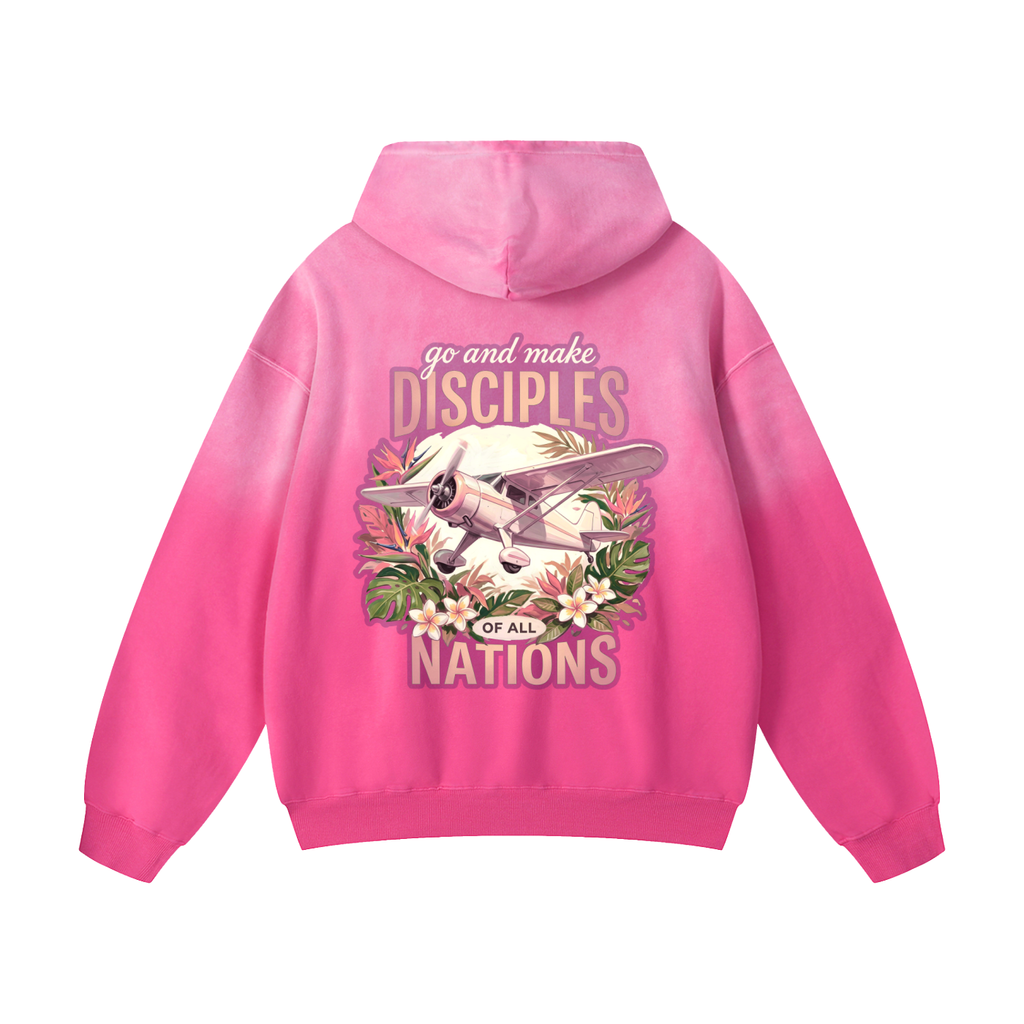 Go and Make Disciples - Heavyweight Sunfade Oversized Hoodie