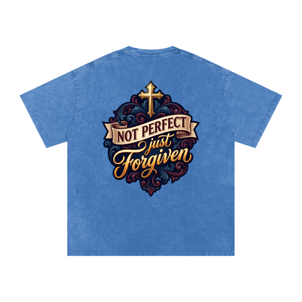 Forgiven Snow Washed Oversized Cotton T-Shirt