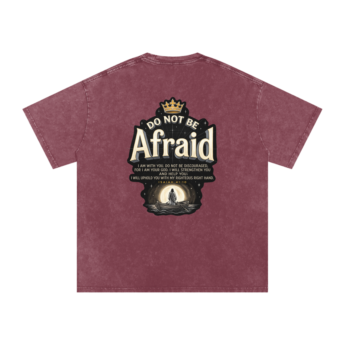 Afraid Snow Washed Oversized Cotton T-Shirt