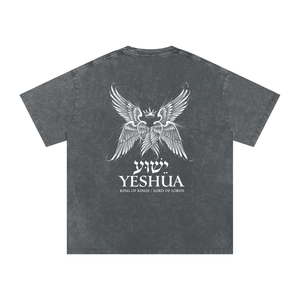Yeshua Snow Washed Oversized Cotton T-Shirt