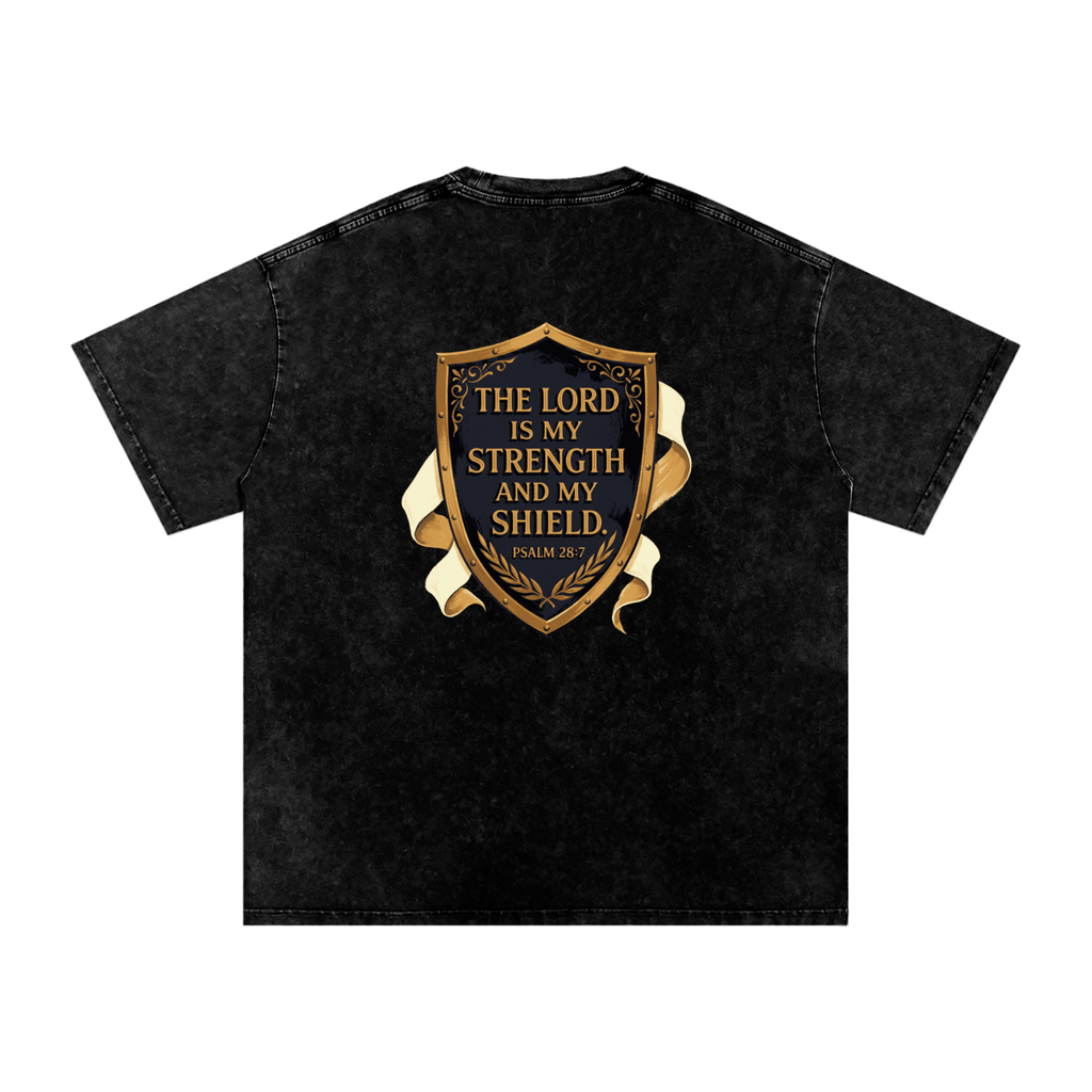 Shield Snow Washed Oversized Cotton T-Shirt