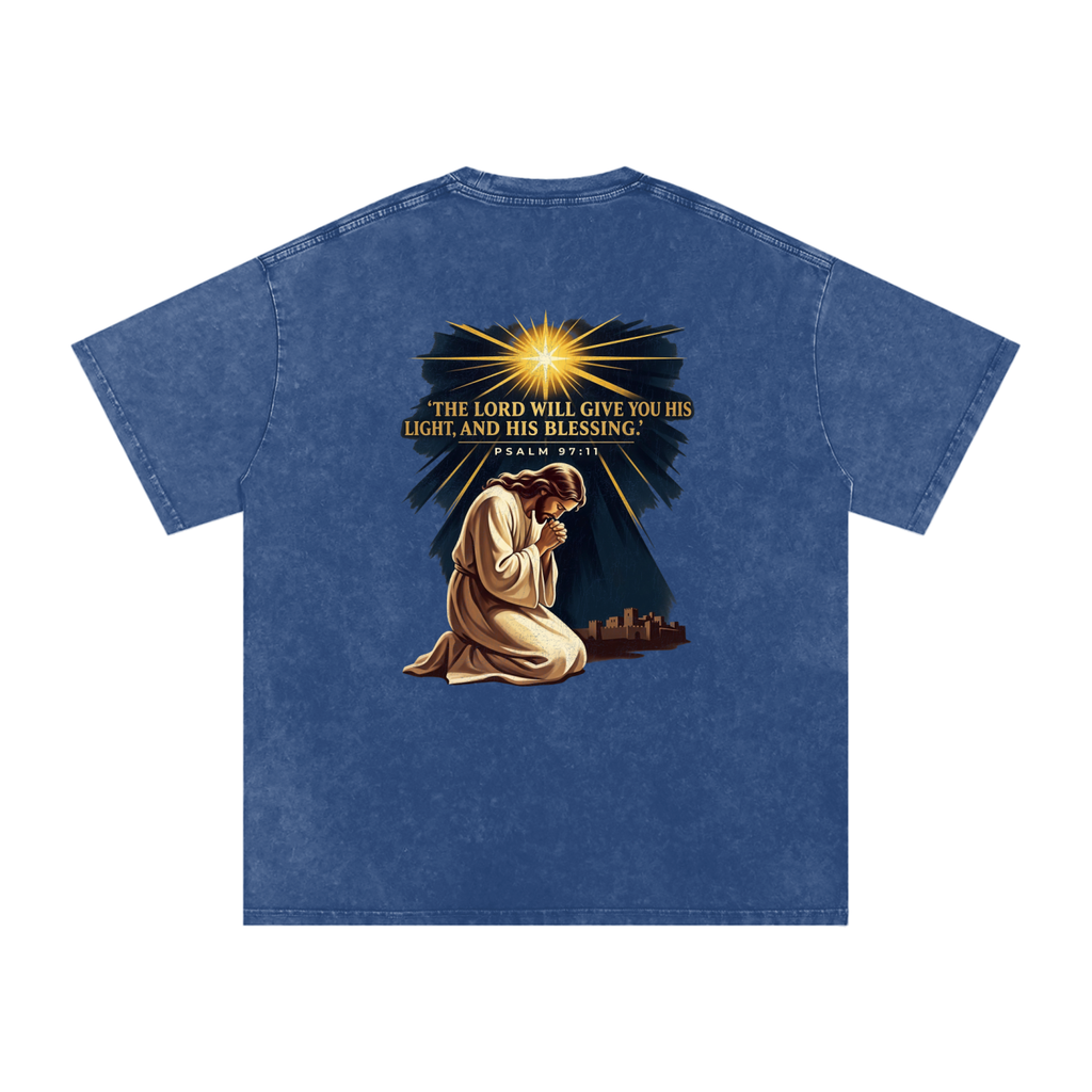 Blessings Snow Washed Oversized Cotton T-Shirt