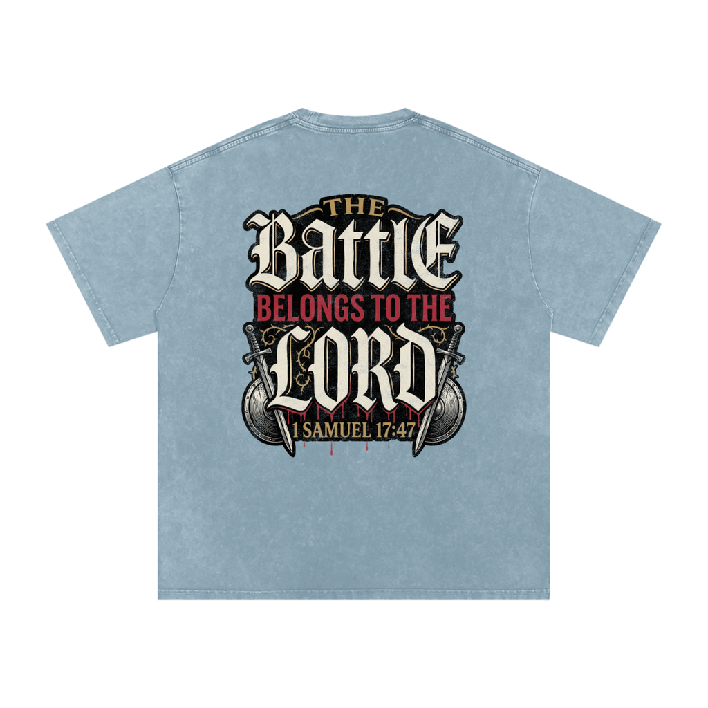 Battle Snow Washed Oversized Cotton T-Shirt