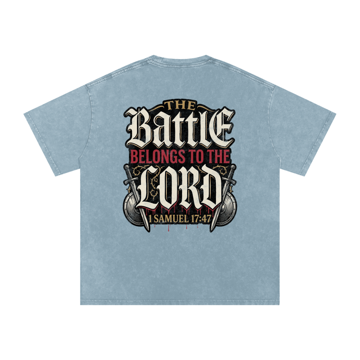 Battle Snow Washed Oversized Cotton T-Shirt
